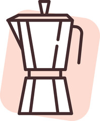 Sticker - Office coffee machine, illustration, vector on white background.