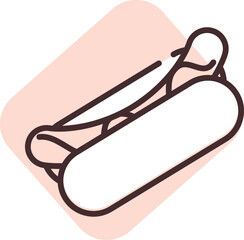 Sticker - Park hot dog, illustration, vector on white background.