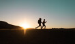 © zhukovvvlad - Running people over rough terrain.