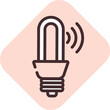 Smart house  lightbulb, illustration, vector on white background.