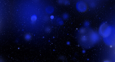 Wall Mural - blue colorful starry sky, horizontal galaxy background