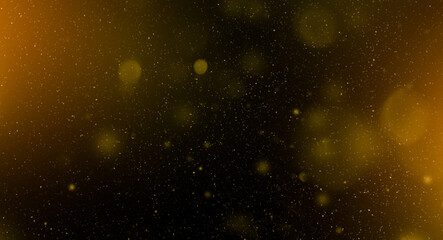 Wall Mural - gold colorful starry sky, horizontal galaxy background