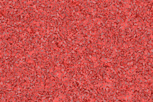 Red Rubber Track Coating Seamless Texture Top View. Abstract Running Coat Pattern. Vector Playground Or Tennis Court Material. Grunge Granular Closeup Surface. Crushed Grain Hardcourt Backdrop