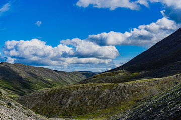 Wall Mural - Mountains Apatite. Ski resort- Arctic region of Russia is a popular hiking trail