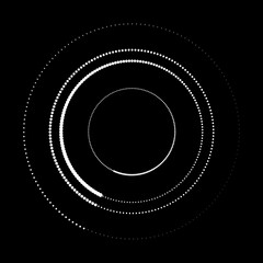 Poster - Halftone dotted texture on a black background. Design element for web banners, wallpapers, postcards, websites. Vector illustration.