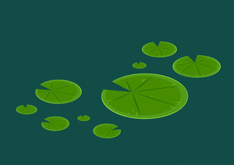 Wall Mural - Lily pad vector. Lily pad illustration.