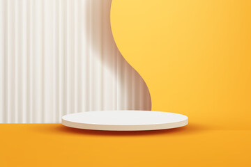 3d abstract scene background soft floating white podium product presentation mock up show