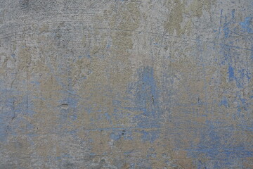 Wall Mural - Background - beige and blue old, faded and scratched painted wall