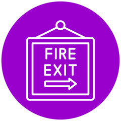 Poster - Fire Exit Icon Style