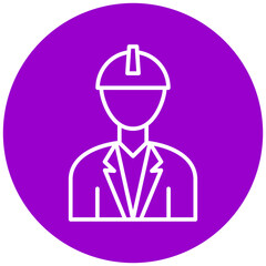 Sticker - Male Engineer Icon Style