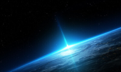 earth planet in deep space. outer dark space wallpaper
