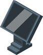 Computer cashier icon isometric vector. Cash screen. Display retail