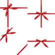 © Kateina - Vector set of red gift wrapping decorative ribbons isolated on white background