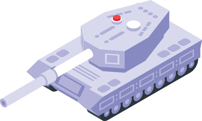 Military tank icon isometric vector. Army vehicle. War gun