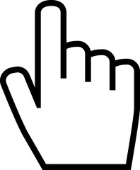 Poster - hand tool pointer. click cursor. pressing finger symbol