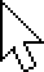 Poster - arrow pointer in pixel art style. retro cursor