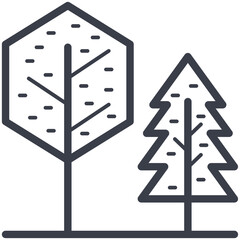 Sticker - Trees Vector Icon 