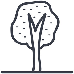 Sticker - Shrub Tree Vector Icon