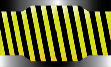 Construction Warning Sign Banner Yellow Black Line Arrow Design Background. Construction Concept