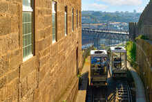 Funicular Cabins Transport Bridge Porto