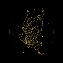 Wall Mural - Butterfly Mystical Illustration
