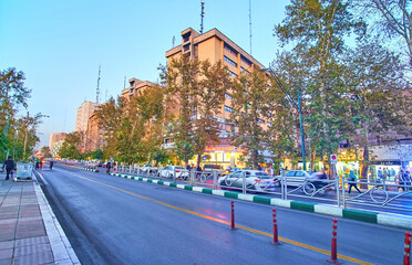 Poster - The Valiasr Avenue in Tehran, Iran