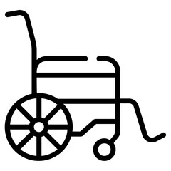 Poster - An outline icon of disable man 