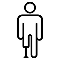 Poster - An outline icon of disable man