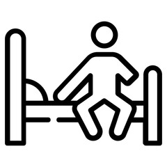 Poster - An outline icon design of stretcher