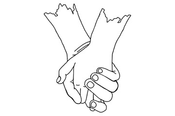 Wall Mural - Hand Holding vector