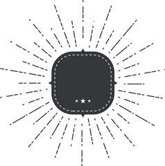 Wall Mural - retro badge template with decorative bursting rays