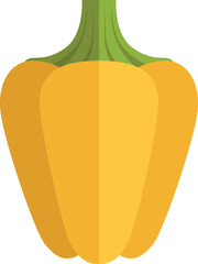 Canvas Print - Yellow bell pepper icon. Flat paprika vegetable