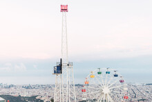 Ferris Wheel In Modern Amusement Park In City