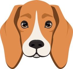 Poster - Beagle head icon. Cute puppy face. Dog emotion