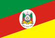 Rio Grande do Sul Flag, state of Brazil. Vector Illustration.