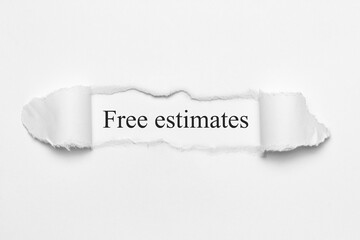 Poster - Free estimates