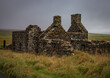 The ruins of a a Shetland croft