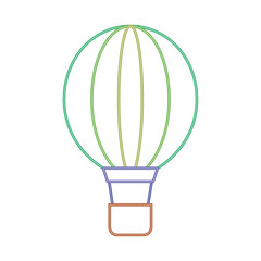 Poster - hot air balloon neon transport