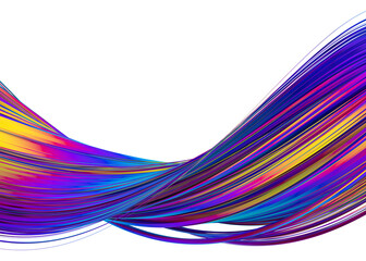 Wall Mural - Abstract colorful lines, 3d render