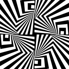 Black White Abstract Geometric Op Art Pattern
