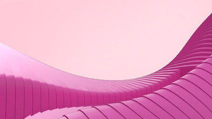 Aufkleber - Abstract Background. Futuristic Wave curves in communication technology for Success Concept and Network connection concept on pink. Innovation concept. Protection, Development, banner-3d Rendering