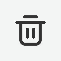 Poster - Trash can vector icon. Trash icon symbol. Garbage vector illustration on isolated background. Dustbin sign for mobile concept and web design