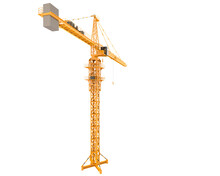 Construction Crane On Transparent Background. 3d Rendering - Illustration