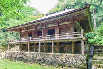 Wall Mural - NARA, JAPAN - SEP 14, 2022: Kondo Hall of the Muro-ji Temple, National Treasure of Japan, in Uda City, Nara Prefecture, Japan.