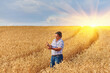 © Ryzhkov Oleksandr - Satisfied mature farmer touching with care his ripe wheat field