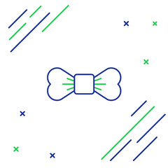Poster - Line Bow tie icon isolated on white background. Colorful outline concept. Vector