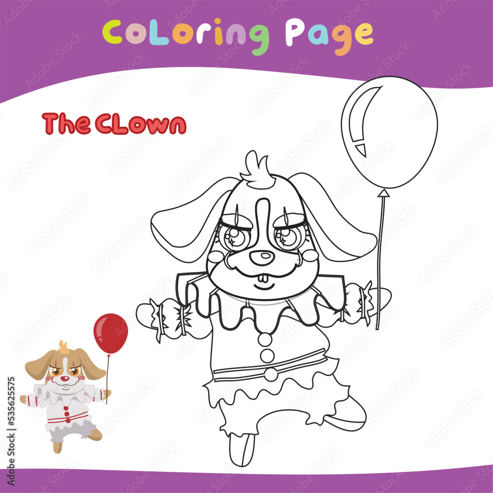 Printable coloring page cute puppy in Halloween customes. Kawaii ...