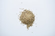 Heap of fennel dry spice top view