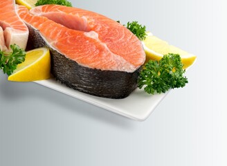 Poster - Fresh tasty fish fillet dish on the plate