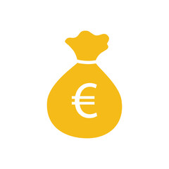 Wall Mural - Money bag with euro symbol